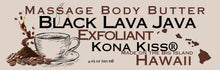 Load image into Gallery viewer, Massage Body Butter Exfoliant Black Lava Java